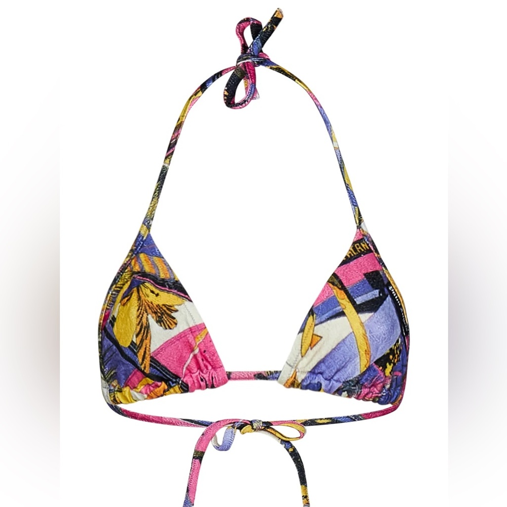 PALM ANGELS Miami Mix Triangle Bikini Top